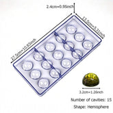 Molde Policarbonato Semiesfera x 3.2 cm